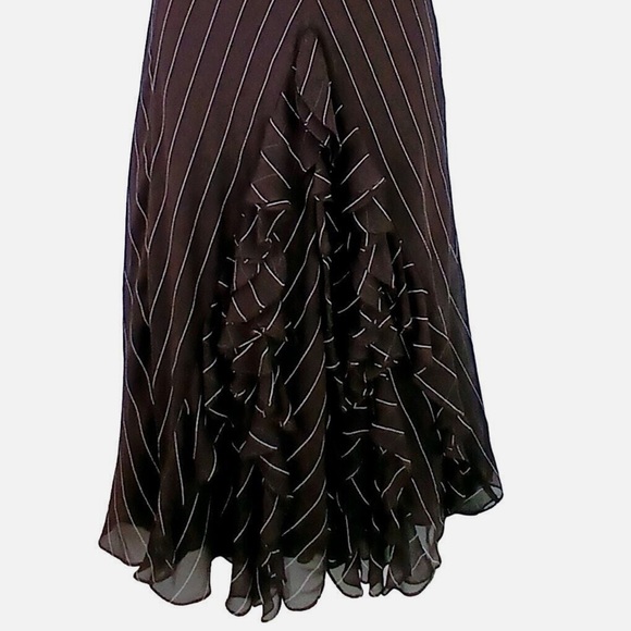 EUC Ralph Lauren Women's Brown 100% silk Dress size 16 - Picture 3 of 6